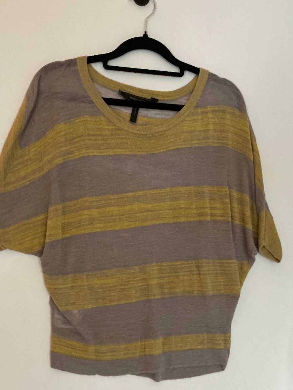 BCBG Relaxed linen blend Y2K summer sweater size Small